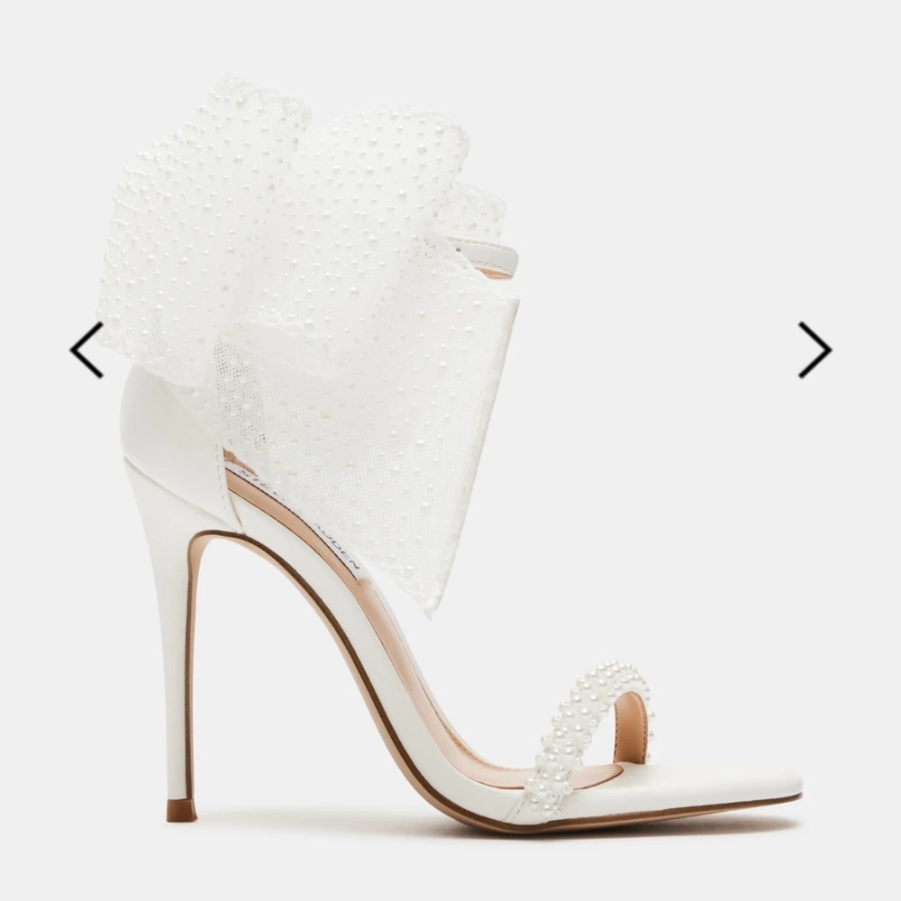 Steve Madden Benni White Heels Chic Design bridal new in box